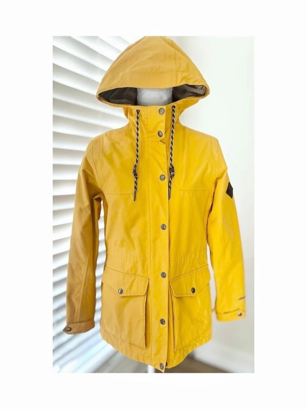 Eddie Bauer Yellow Hooded Jacket Like New